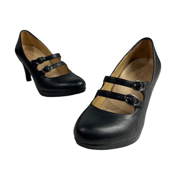 Naturalizer Women's Black Prudence Round Toe Heels Sz 5.5 - Picture 1 of 11